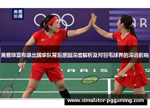 黄雅琼宣布退出国家队背后原因深度解析及对羽毛球界的深远影响