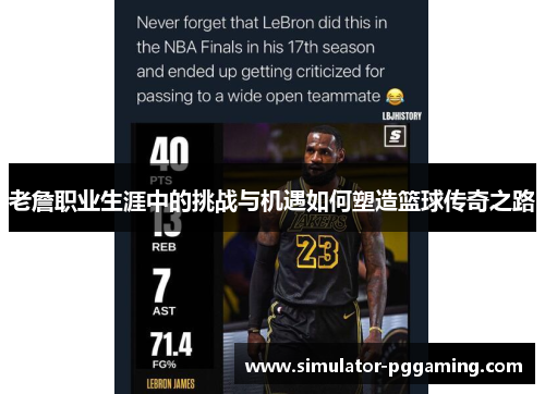 老詹职业生涯中的挑战与机遇如何塑造篮球传奇之路
